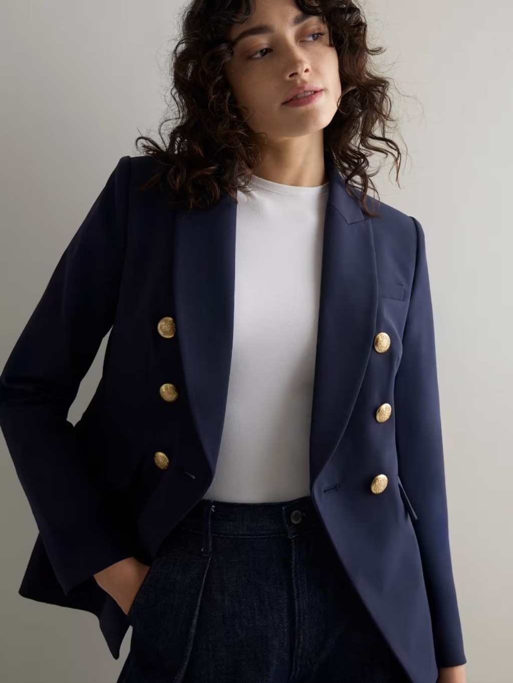 Quince Navy Scuba Captain's Convertible Blazer Nwt Size M/8